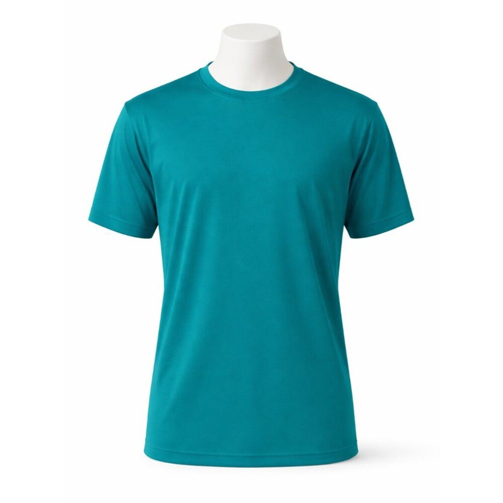 Sport Tek T-Shirt Round Neck Short Sleeve Turquoise Size XL-T - Picture 1 of 10